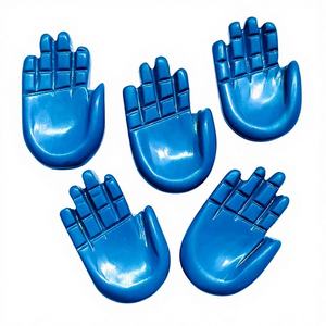 Blue Turquoise Hand Of Fatima Hand Carved Loose Gemstone Charms For Jewelry Making Turquoise <b>Hamsa</b> Hand Carvings Bulk Wholesale - Product Image 1