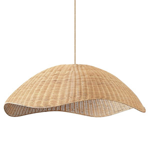 Scalloped Rattan Celling Lighting Best Seller Lamp Shades for Living Room Decor Chandeliers & Pendant <b>Lights</b> with Low MOQ - Product Image 3