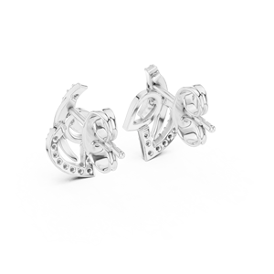 Ensemble de diamants cultivés en laboratoire TRNDY sertis dans un or blanc massif 18 carats, style vintage, pour fiançailles, mariage, fête, cadeau de la Saint-Valentin, ou usage quotidien. - Product Image 3