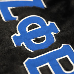 Zeta Phi Beta Fur Tote Bag Black Womens Greek Letter <b>Handbag</b> Plush Carryall Sorority Accessory Stylish Shoulder Bag - Product Image 6