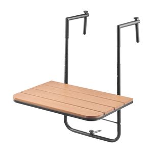 Tavolo Pieghevole da Balcone 25x24 per Ringhiera, Tavolo Bar da Esterno per Ringhiere, Regolabile a 4 Livelli - Categoria Prodotto: Tavoli - Product Image 1
