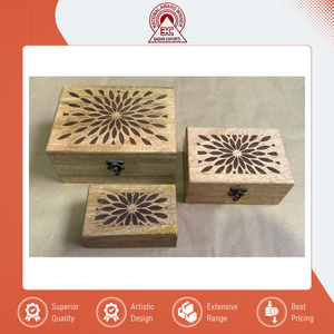 Mejor Precio de Mercado en Oferta Exclusiva: Caja de Madera de Mango Grabada, Ecológica y Hecha a Mano, Nuevo Diseño, Caja de Almacenamiento de Madera en Venta - Product Image 2