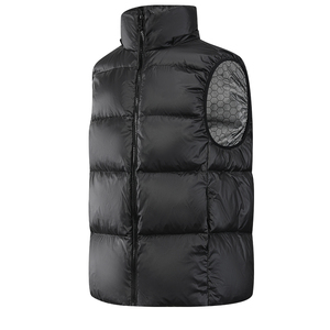 Chaqueta Bomber Acolchada Negra para Hombre, Colección Grace, Lona Gruesa, Resistente al Viento, Informal, para Invierno, Relleno de Poliéster, Cierre de Cremallera - Product Image 6