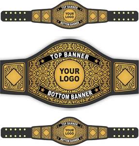 Cinturón de Campeonato de Lucha Libre, de Cuero Ecológico y Transpirable, Unisex, Pedido Mínimo 1, Equipo de Artes Marciales - Product Image 5