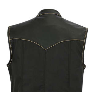 Gilet de sécurité moto en cuir de vachette premium, coupe-vent, grande taille, respirant, imperméable, personnalisé pour les motards, Nouveauté 2026 - Product Image 4