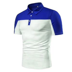 Men's Color Blocked Short Sleeve for Shirt Nonwoven Casual Solid White Red Button Front Breathable - Product Image 4