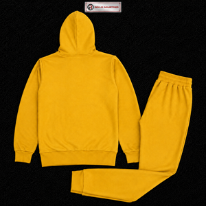 Conjunto Deportivo Dorado Personalizado con Sudadera con Capucha y Pantalones Jogger, Ropa Deportiva Informal de Calle, Ropa Deportiva de Felpa para Gimnasio y Entrenamiento, Venta al Por Mayor - Product Image 6