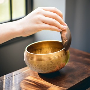 Juego de siete Chakras curación latón antiguo Buda meditación redonda estaño bronce hierro cobre modelo artesanía personalizada siete notas cuencos de sonido - Product Image 6