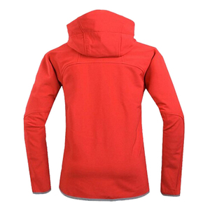 Women's High Quality Premium Red Hooded Fleece <b>Jacket</b> Full Sleeve Windproof Zipper Closure Autumn Wear Quick Dry - Product Image 5