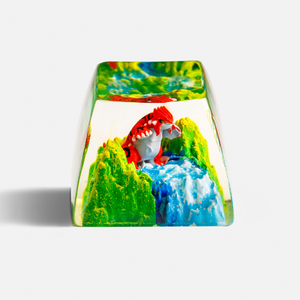 คีย์แคปช่างฝีมือแห่งป่าลึกลับ, คีย์แคปแบบกำหนดเอง, คีย์แคปอนิเมะน่ารัก, คีย์แคปสีเขียว, ชุดคีย์แคป, คีย์แคปไม้ - Product Image 2