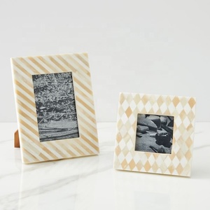 Best Quality Handmade Bone Inlay UV Printed Customized Logo Eco-Friendly Durable <b>Rustic</b> Modern Tabletop Photo Frame India - Product Image 4