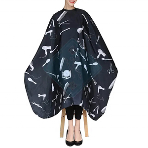 Capa de Peluquería con Estampado de Herramientas para el Cabello, de Poliéster Antiadherente, Capa Profesional para Barbería, para Cortar y Teñir el Cabello - Product Image 1