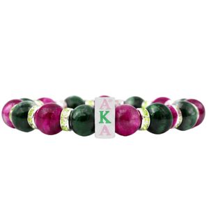 สร้อยข้อมือหินธรรมชาติ หินไทเกอร์อาย สีชมพู สีเขียว เครื่องประดับแฟชั่น สร้อยข้อมือเสน่ห์ ของขวัญสุดหรูหรา สำหรับผู้หญิง - Product Image 6