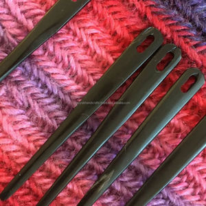 Aiguilles à tisser en corne de buffle, aiguilles à travailler le bois, polies, naturelles, en provenance d'Inde - Product Image 2