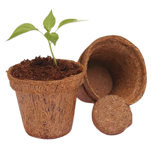 Pots de démarrage pour graines en fibre de coco écologiques avec trou de drainage, pot carré biodégradable pour plantes de jardin - Product Image 3