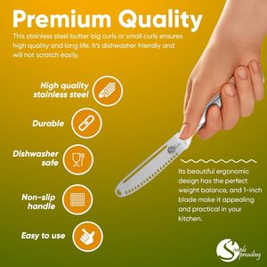 Cuchillo para Mantequilla Mágico 3 en 1, Juego de Cuchillos de Cocina para Untar y Rizar Mantequilla Fácilmente - Product Image 2