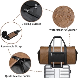 <b>Convertible</b> Travel <b>Backpack</b> Garment Duffle Bag Foldable High Capacity Carry-On Luggage Zipper Unisex 0.5kg 22x12x12 Inches - Product Image 6