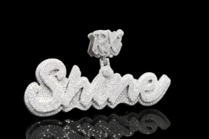 Pendentif Couronne Apex en Acier Inoxydable Personnalisé Ice Legacy, Style Hip Hop, Diamant Taillé Brillant, Placage Imitation Rhodium, Couleurs Personnalisées - Product Image 1