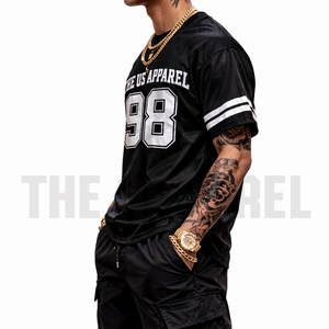 Vente en gros usine – Maillot boxy en maille pour homme, léger, respirant, coupe ample, style streetwear, logo personnalisé, service OEM - Product Image 5