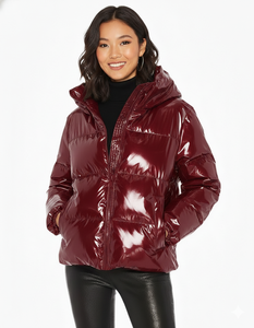 Chaquetas Acolchadas de Manga Larga para Mujer, Estilo Moderno, de Algodón Teñido, Transpirables, Ecológicas, Ligeras, Impermeables, Bordadas, con Relleno Grueso - Product Image 1