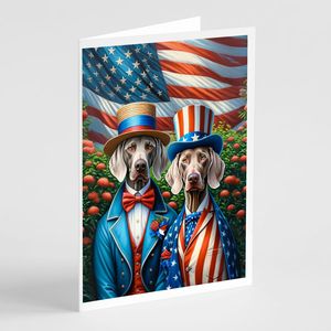 การ์ดอวยพร A7 Weimaraner แบบอเมริกันทั้งหมดแพ็คการ์ดเปล่าแปลกๆ8ใบพร้อมซองจดหมายขนาด5x7 - Product Image 1
