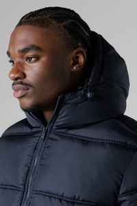 Wholesale Custom OEM Printed Canvas <b>Hooded</b> <b>Puffer</b> <b>Jacket</b> for <b>Men</b> with Plus Size Option Waterproof Streetwear Casual Winter - Product Image 6