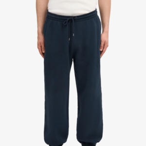 Pantalon de survêtement bleu marine pour homme, taille élastique avec cordon de serrage, joggers décontractés en coton mi-lourd, idéal pour l'automne - Product Image 6