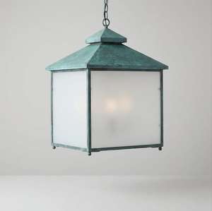 Modern <b>Indoor</b> Hanging <b>Lantern</b> Pendant <b>Light</b> with Frosted Glass Iron Frame Handmade Eco-Friendly Diwali Ceiling <b>Light</b> Fixture - Product Image 2