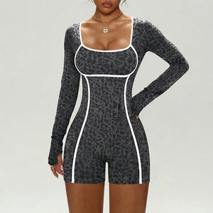 Combinaison de sport amincissante tout-en-un pour femme, effet fessier galbé, pour yoga, danse et fitness, personnalisable en gros, par sublimation - Product Image 5