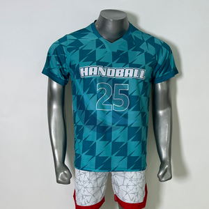 เสื้อยืดคอกลมผู้ชายคุณภาพสูงแบบซับลิเมชั่นสำหรับแฮนด์บอล แห้งเร็ว ระบายอากาศได้ดี เหมาะสำหรับกีฬา ฟุตบอล และซอคเกอร์ - Product Image 1