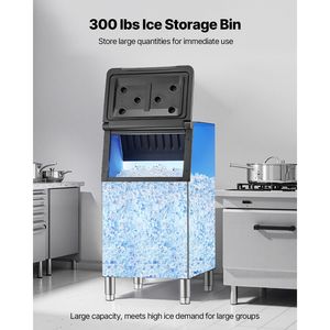 "Commercial <b>Ice</b> <b>Maker</b> <b>Ice</b> Storage Bin 300 LBS Capacity with Adjustable Rubber Feet & Anti-Slip Design" - Product Image 2