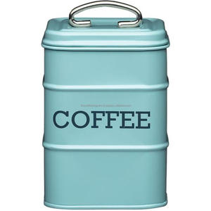 Recipiente de café de alta calidad de esmalte azul, caja de Metal de almacenamiento multifuncional para cocina, logotipo personalizado, venta al por mayor de botes - Product Image 1