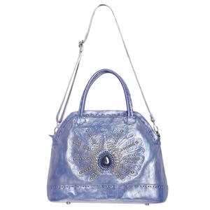 <b>Mini</b> Queen Peacock Bag Metallic Violet Weekend Travelling Bag Large Capacity Fitness Female Ladies Tote Duffle Travel Bags Women - Product Image 5