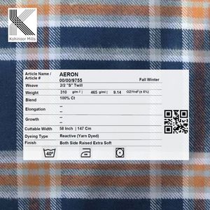 Yarn Dyed Cotton <b>Flannel</b> Fabric 2/2 Twill 310GSM Heavyweight Woven Check OEM ODM - Product Image 4