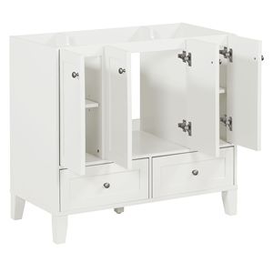 Mobile da bagno con struttura in legno massello da 36 ''con 4 porte di chiusura morbide e 2 cassetti - Product Image 5