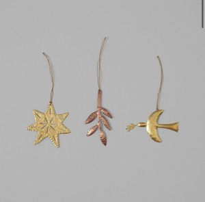 Brass Heart Ornament Handcrafted Hanging Decor Traditional Christmas Decoration - Product Image 3