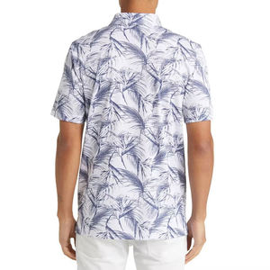 Chemise à manches courtes boutonnée pour homme, en jersey uni 100% polyester de haute qualité, imprimé par transfert thermique, tricoté 200g, séchage rapide - Product Image 2