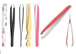 Pince à épiler professionnelle en acier inoxydable pour sourcils et cils, inclinée, de qualité supérieure, avec poignée en fibre pour une préhension parfaite, ANAAIF - Product Image 5