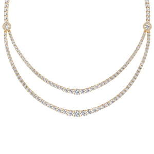 Luxury Elise Statement <b>Necklace</b> for <b>Women</b> Lab Grown Diamond <b>Sterling</b> <b>Silver</b> 9KT,10KT, 14KT,18KT Premium Wedding Anniversary Gift - Product Image 5