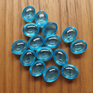 Cabujones de Vidrio Color Topacio Azul al por Mayor 7x9 MM para Joyería y Decoración, Piedra de Vidrio Topacio Azul para Anillos, Exportador Global - Product Image 2