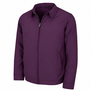 Veste décontractée légère pour homme, coupe-vent à col rabattable avec fermeture éclair intégrale et poches latérales, idéale pour le printemps, l'automne et les activités de plein air. - Product Image 1