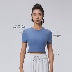Camiseta deportiva de manga larga, camiseta de compresión de alta calidad, ropa informal ajustada para mujer, top de yoga, camiseta de compresión. - Product Image 6