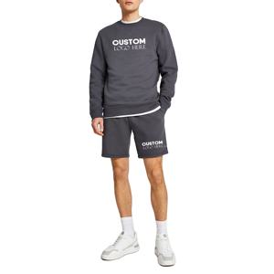 2024 Custom Logo Men's <b>Thermal</b> <b>Fleece</b> Jogger Track Suit Solid Color Printed Sweatshirts Shorts Embroidered Logo Winter Twin Sets - Product Image 1