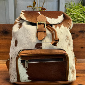 Compra a granel de piel de vaca de gran capacidad al por mayor de cuero genuino para hombres y mujeres, Mochila deportiva informal, bolsa de ocio, mochila de viaje - Product Image 2