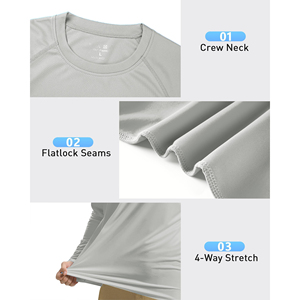 UPF 50+ UV Protection Shirt for Men Long Sleeve Lightweight Fishing Hiking Sun Shirt - Product Image 6