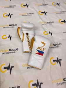 Gants de boxe en cuir noirs à lacets, légers, imperméables, à doigts entiers, avec logo personnalisé, pour entraînement adulte – Offre Spéciale - Product Image 1