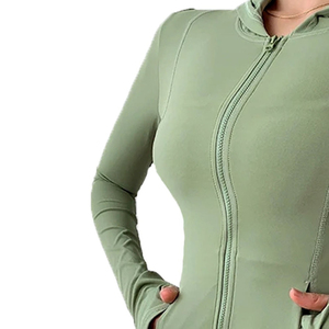 Wholesale Comfortable Women <b>Yoga</b> Sport <b>Jacket</b> Multi Colours Breathable Quick Dry Eco-Friendly Zipper Running <b>Jacket</b> Pocket <b>Yoga</b> - Product Image 6