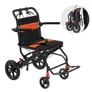 Fauteuil roulant manuel ultra-léger en alliage d'aluminium pour adultes, pliable avec accoudoirs rabattables - Product Image 2