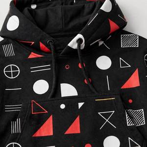 เสื้อฮู้ด NEXTEX Unisex Bauhaus Geo สีดำ ขาว แดง ผ้าฝ้ายผสมโพลีเอสเตอร์เนื้อนุ่ม - Product Image 5