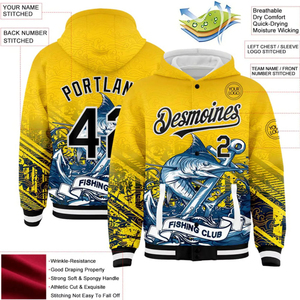 New Latest Design Sports Hoodie Custom Made High Quality 100% Cotton Full Sublimation Breathable Eco-Friendly Dolphin Fish Print - Product Image 2